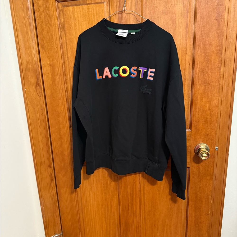 Lacoste Black and Green Unisex Sweatshirt